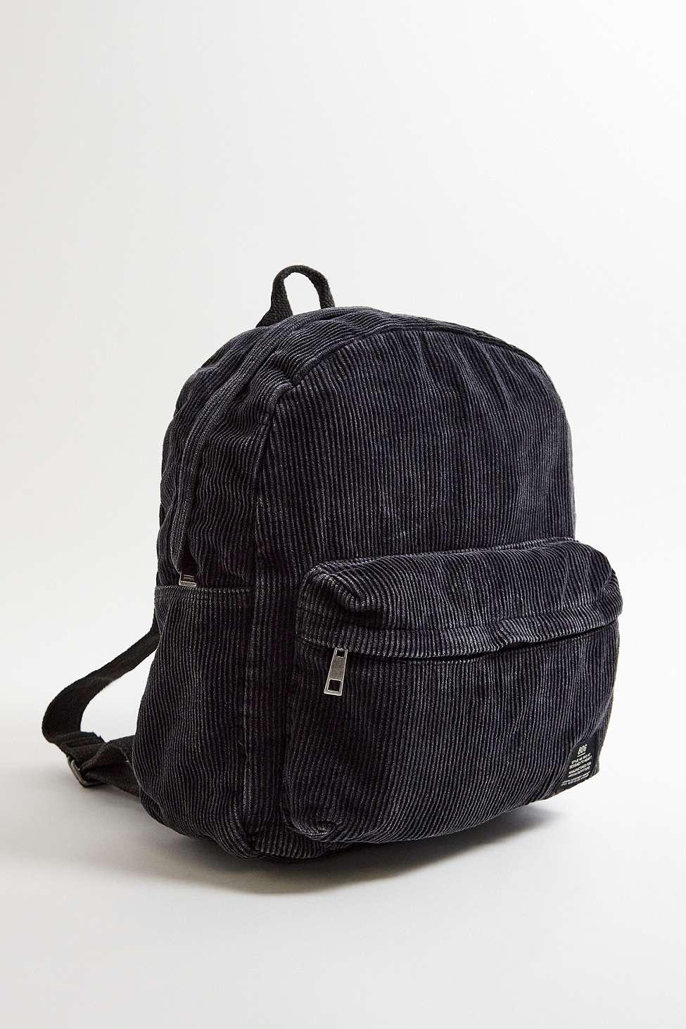 Black corduroy backpack deals