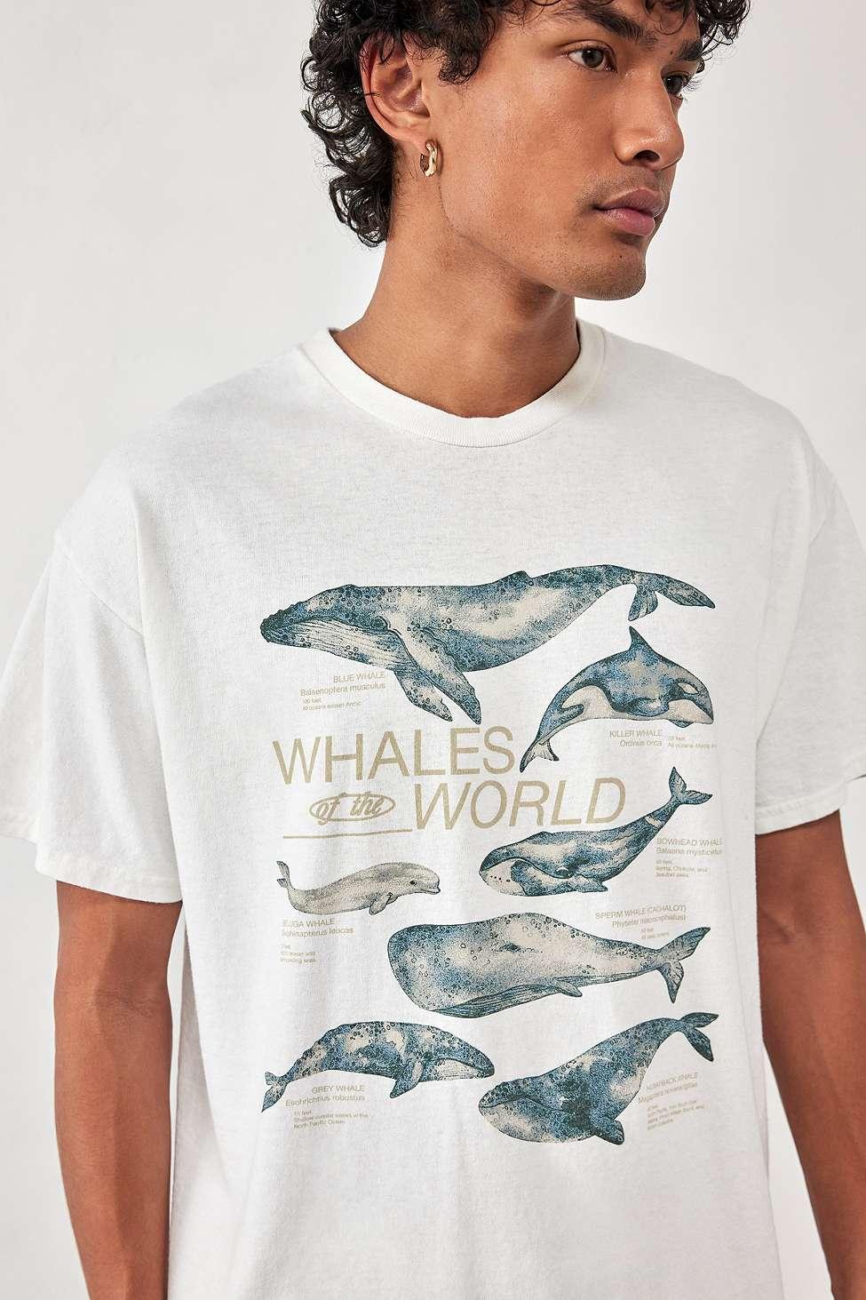 Urban Outfitters Uo White Whales World T-shirt Lyst UK