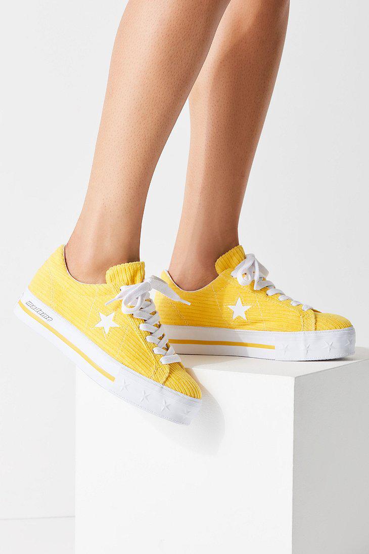 Converse Converse One Star X Mademe Corduroy Platform Sneaker in Yellow |  Lyst
