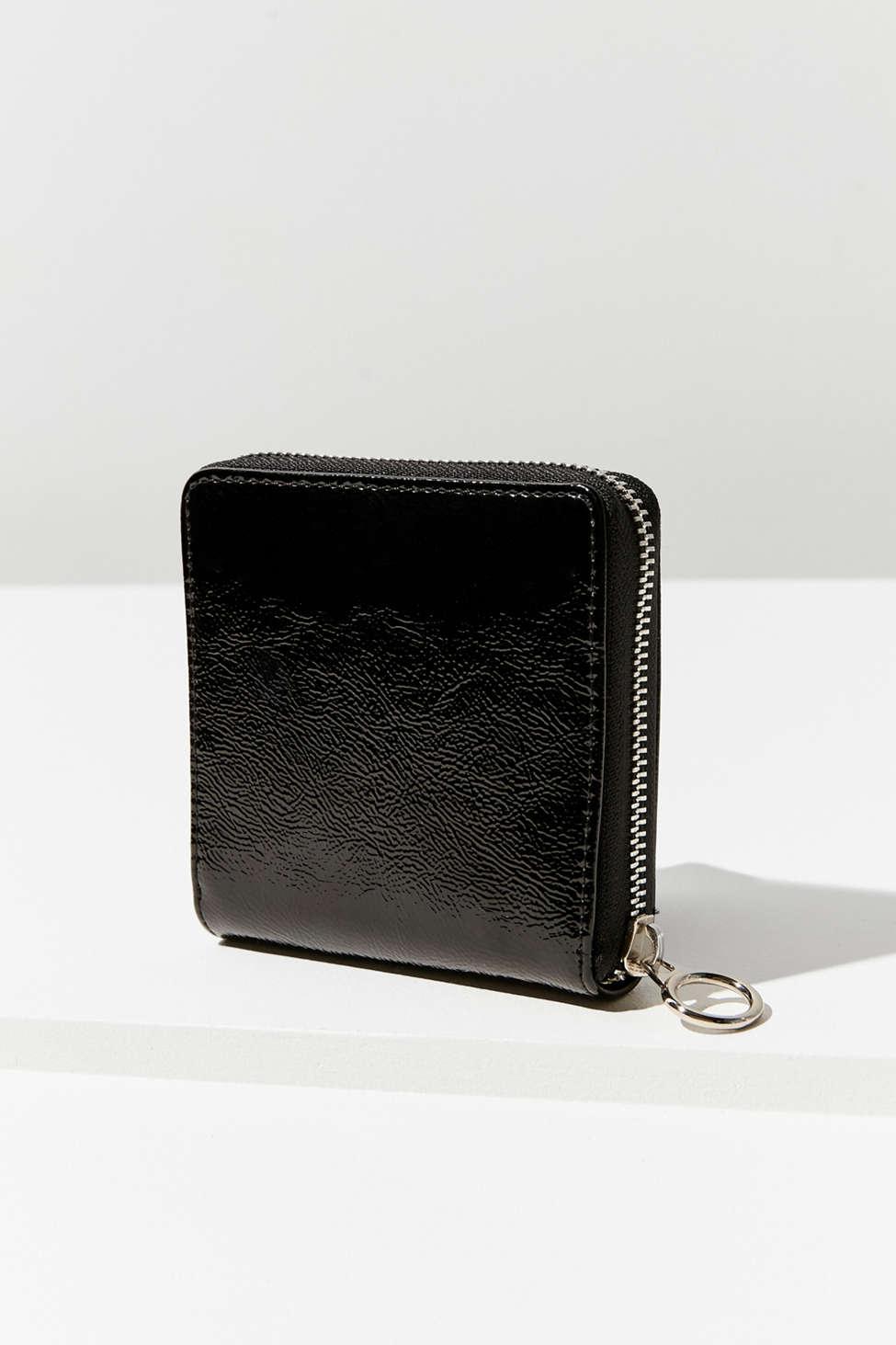 Urban Outfitters Square Zippered Wallet in Black | Lyst
