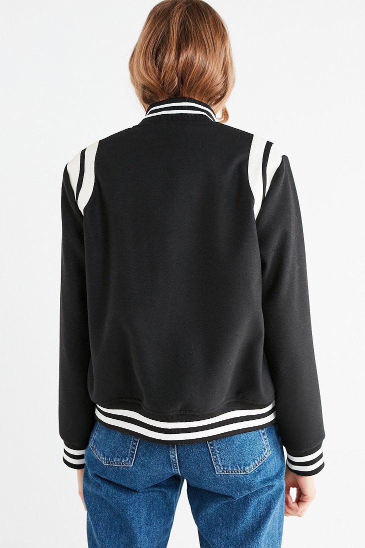 black striped varsity jacket
