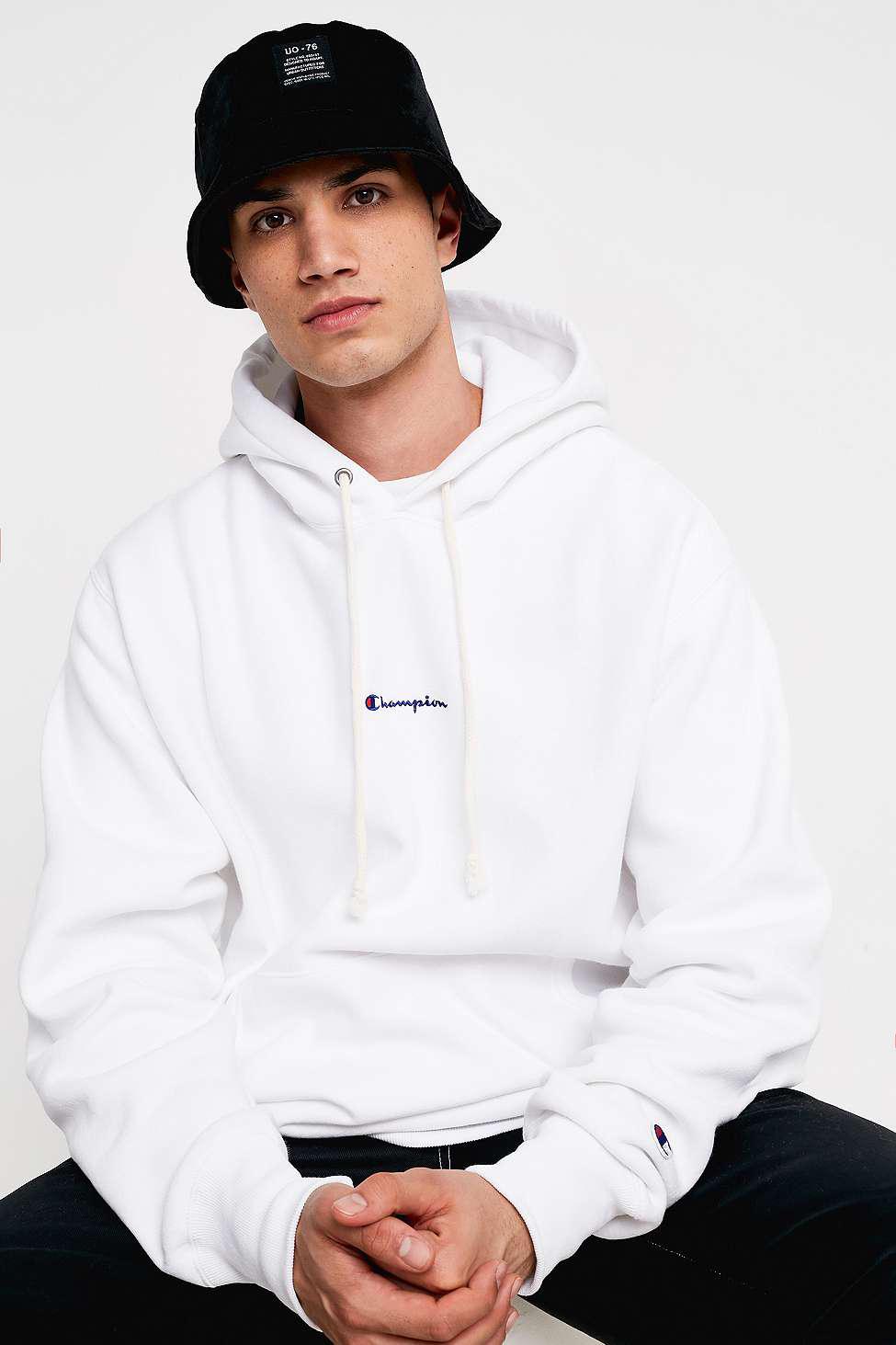 champion white hoodie urban outfitters