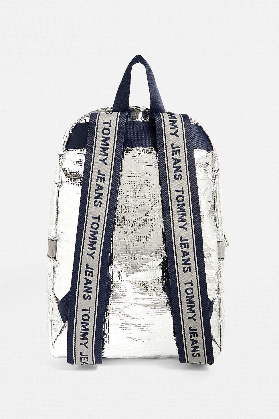 tommy hilfiger backpack silver