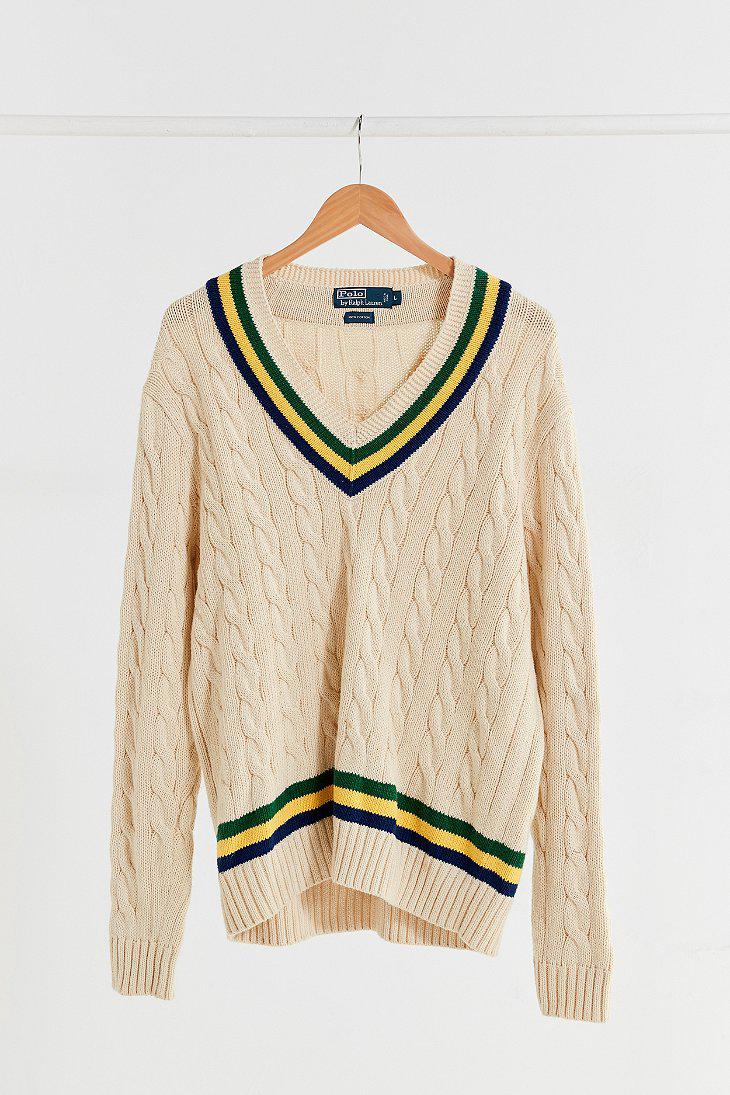 Urban Outfitters Vintage Polo Ralph Lauren Cable Knit Sweater | Lyst