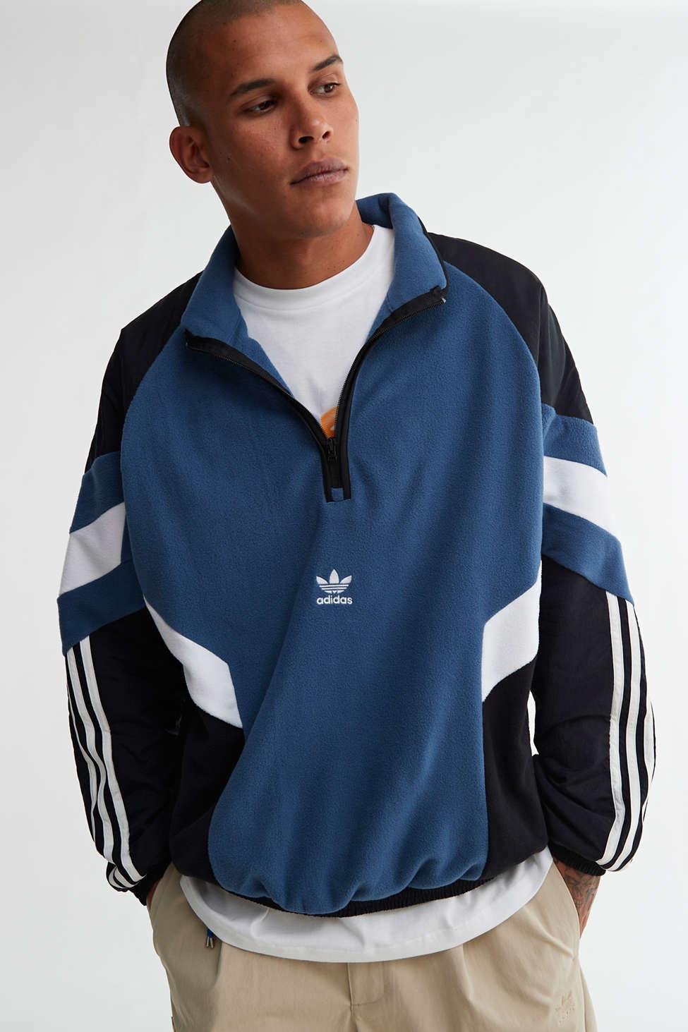 Sige bluse overskud adidas Polar Fleece Pullover Track Top in Blue for Men | Lyst