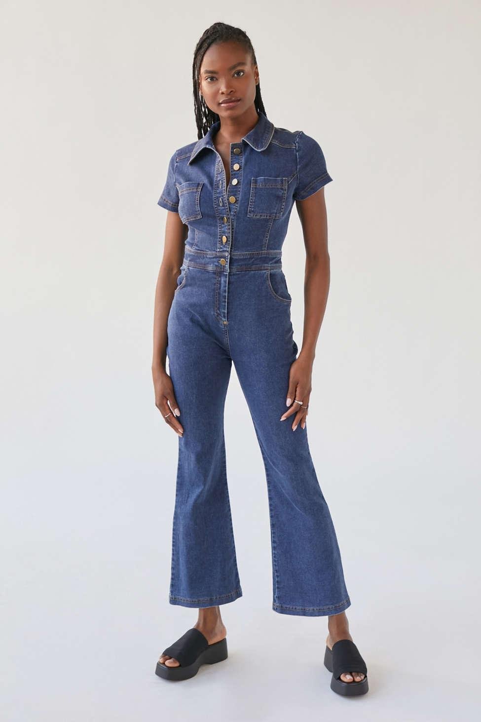 smuk akse Muligt Urban Outfitters Uo Denim Coverall Jumpsuit in Blue | Lyst