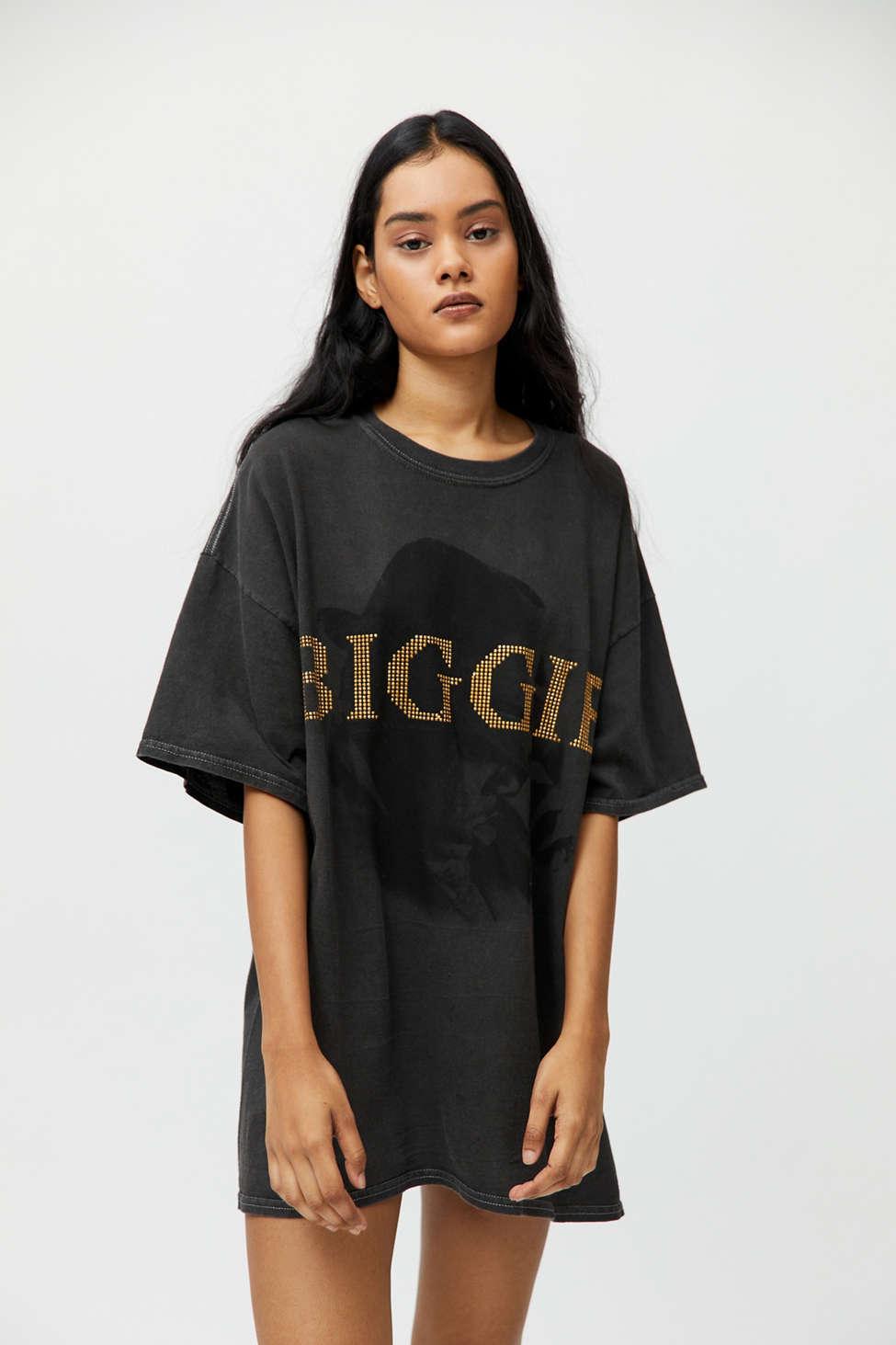 Urban Outfitters The Notorious B.i.g. Diamante T-shirt Dress in Black | Lyst