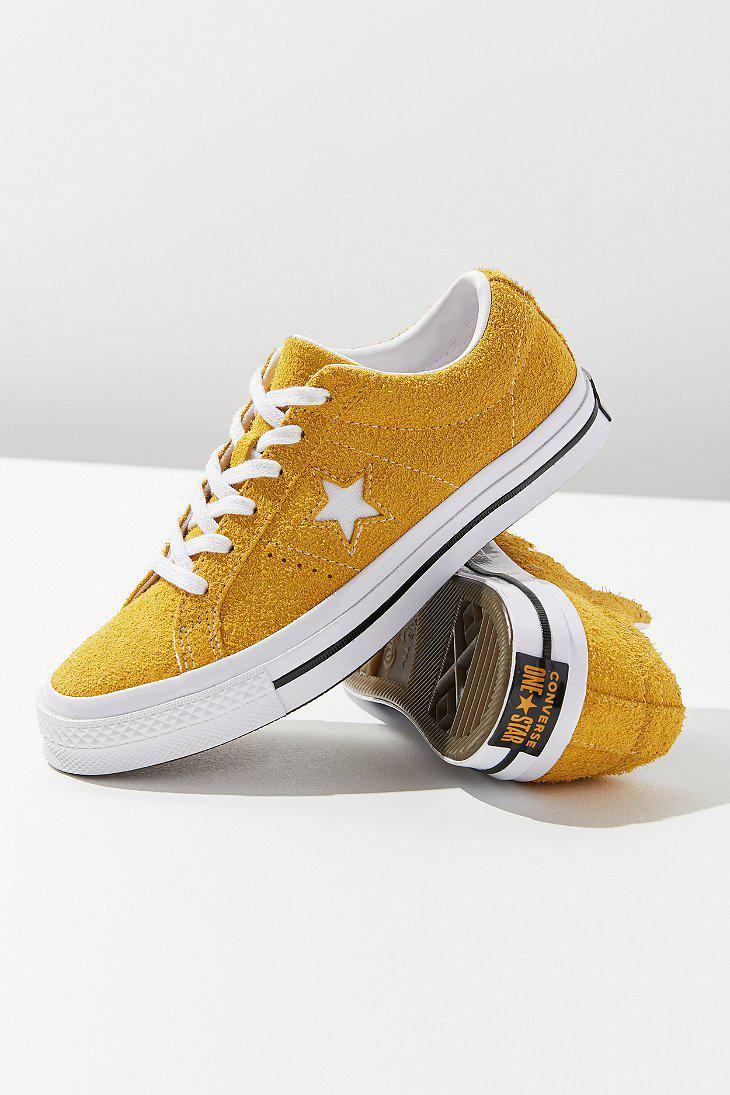 converse one star ox trainers in yellow suede,Quality  assurance,protein-burger.com