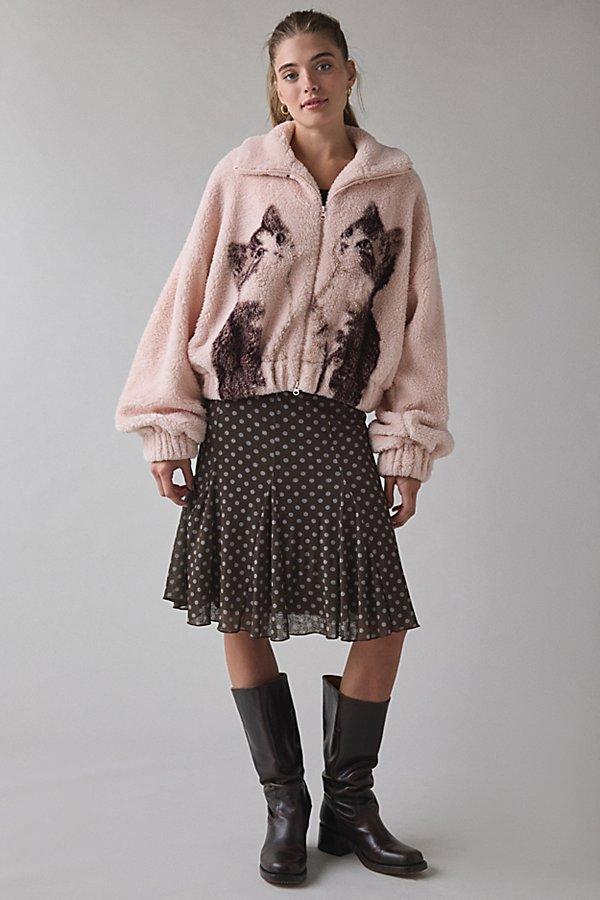 ジャケット・アウター Bibiy. JUNO ZIPPER KNIT kimchi-blue-Pink-Cat-Tapestry-