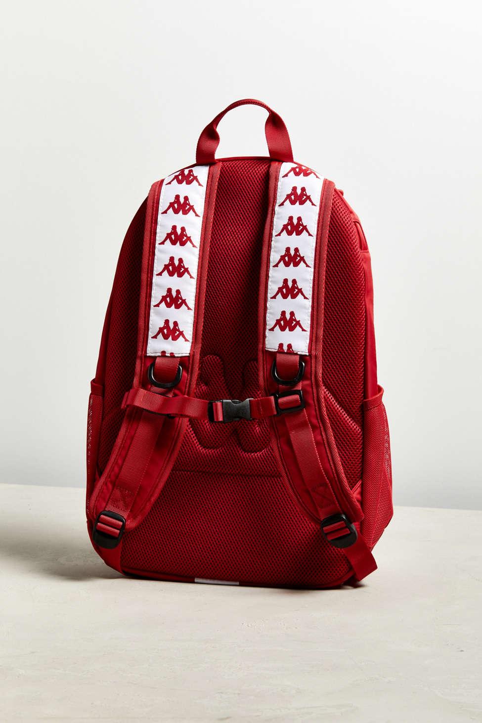 red kappa backpack