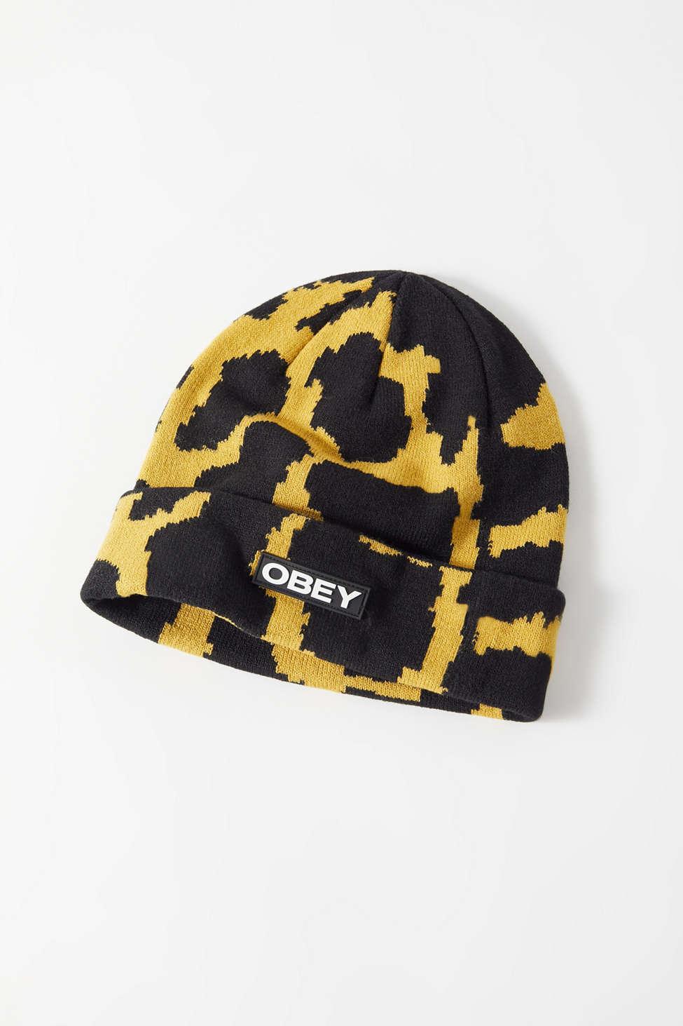 obey checkered beanie
