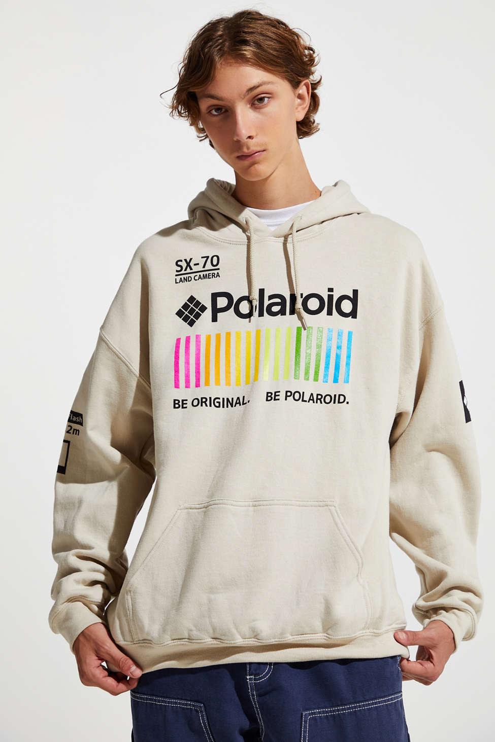 Urban Outfitters Polaroid Hoodie Sweatshirt in Beige (Gray) for Men - Lyst