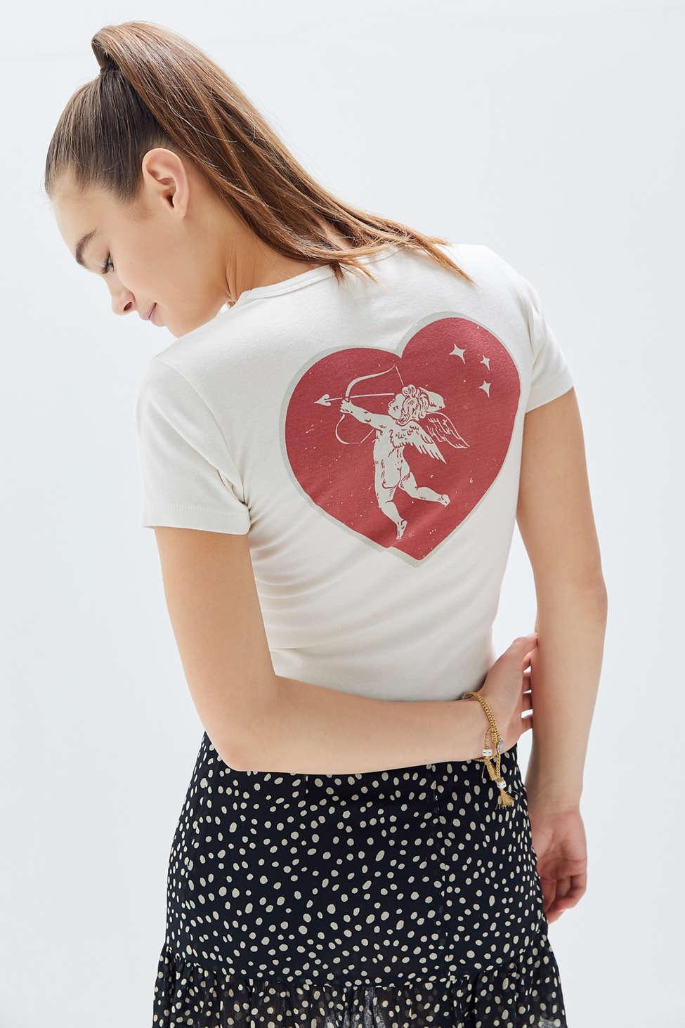 Urban Outfitters Cotton No Mercy Cherub Baby Tee in White | Lyst