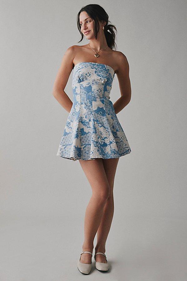 Urban Outfitters Uo Angelique Fit-And-Flare Strapless Denim Mini Dress in Blue | Lyst Urban Outfitters Uo Angelique Fit-And-Flare Strapless Denim Mini Dress in Blue | Lyst