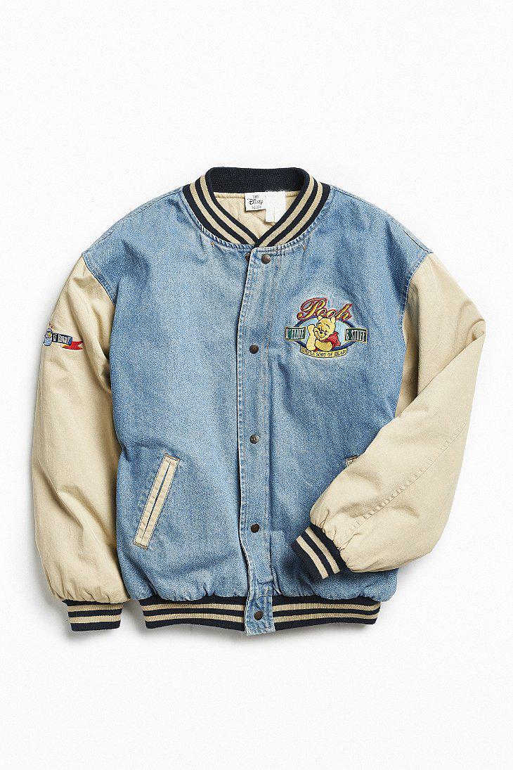 Urban Outfitters Vintage Winnie The Pooh Denim Varsity Jacket in Blue for  Men | Lyst