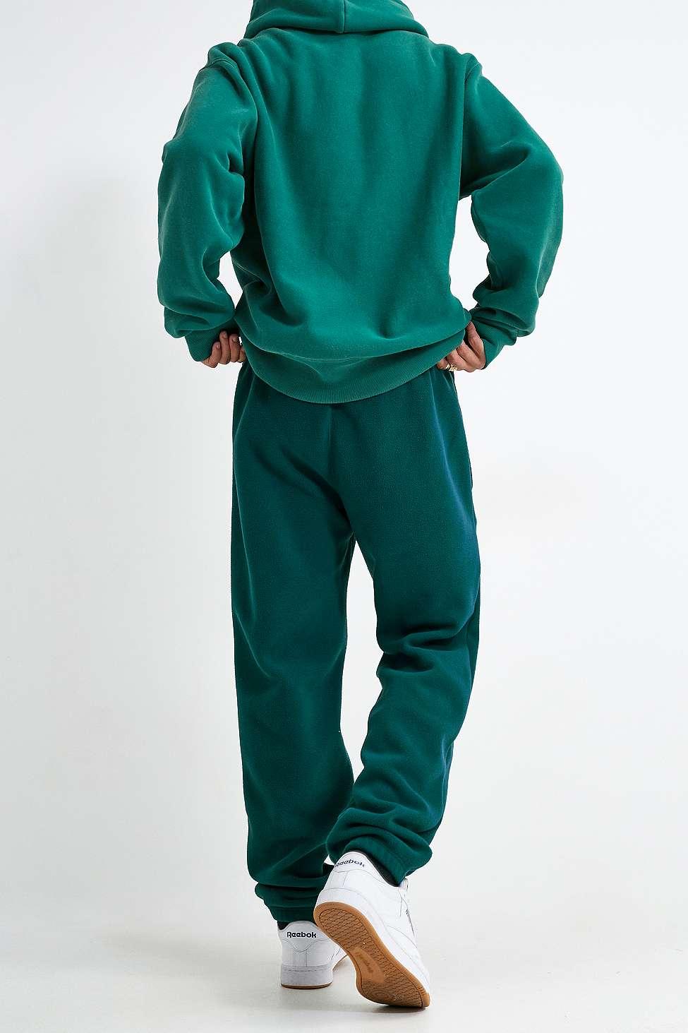 Uo Exclusive Fleece Joggers in Green for Men -