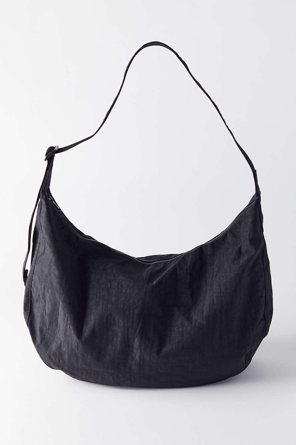 BAGGU Large Crescent Nylon Shoulder Bag in Black | Lyst