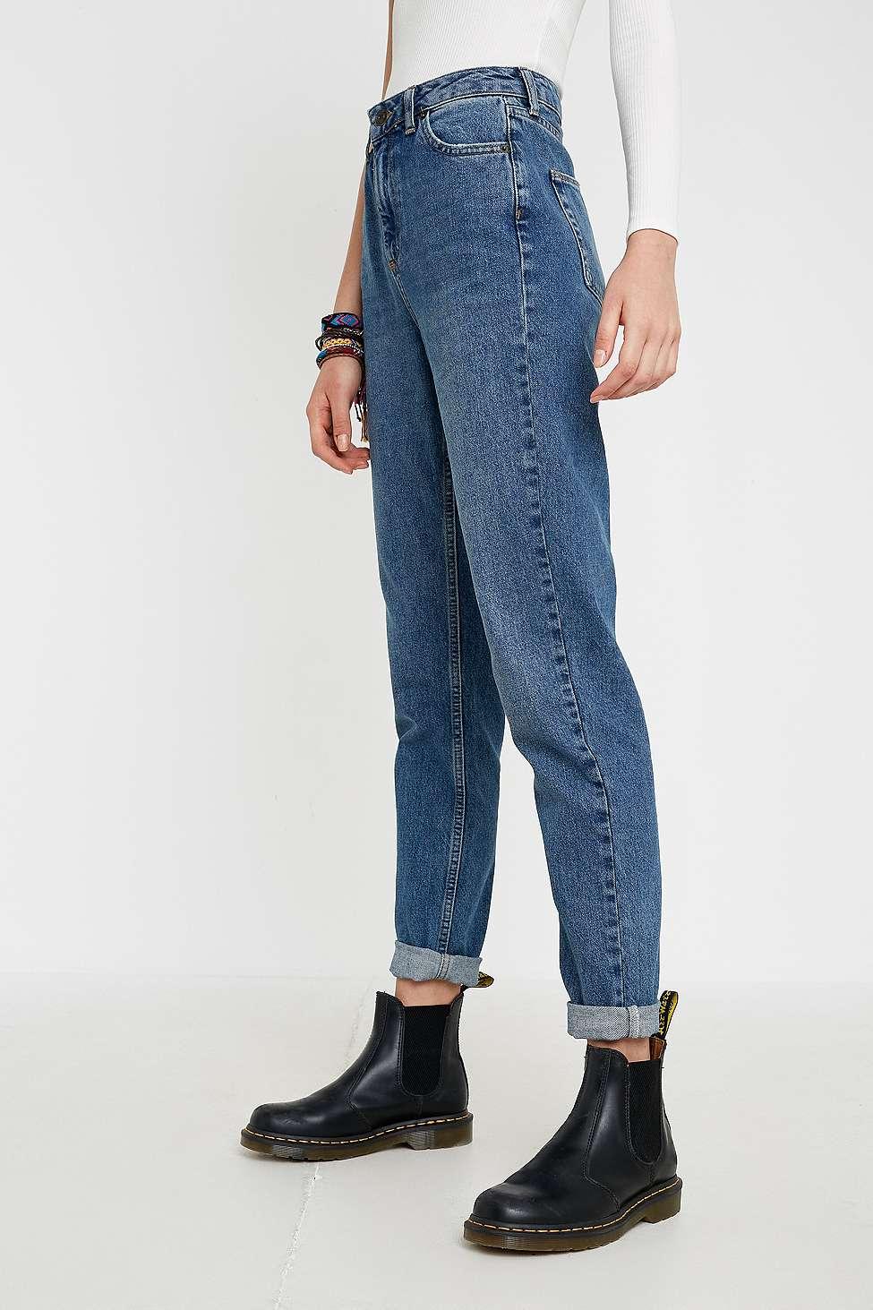 bdg dark vintage wash mom jeans