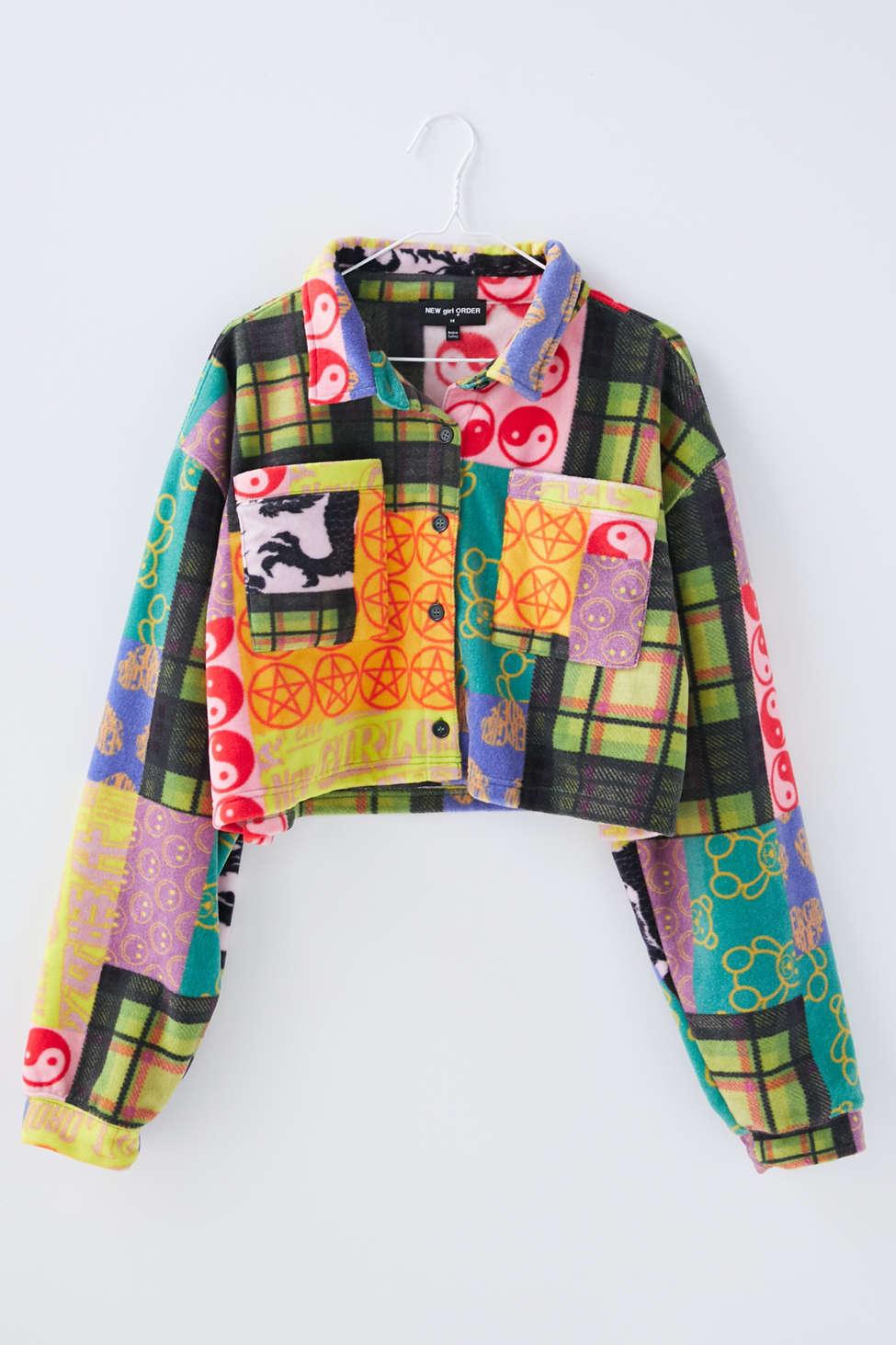 new girl order patchwork fleece joggers