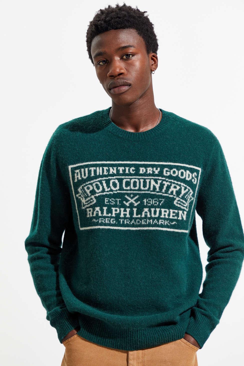 Polo Ralph Lauren Polo Country Crew Neck Sweater in Green for Men | Lyst  Canada