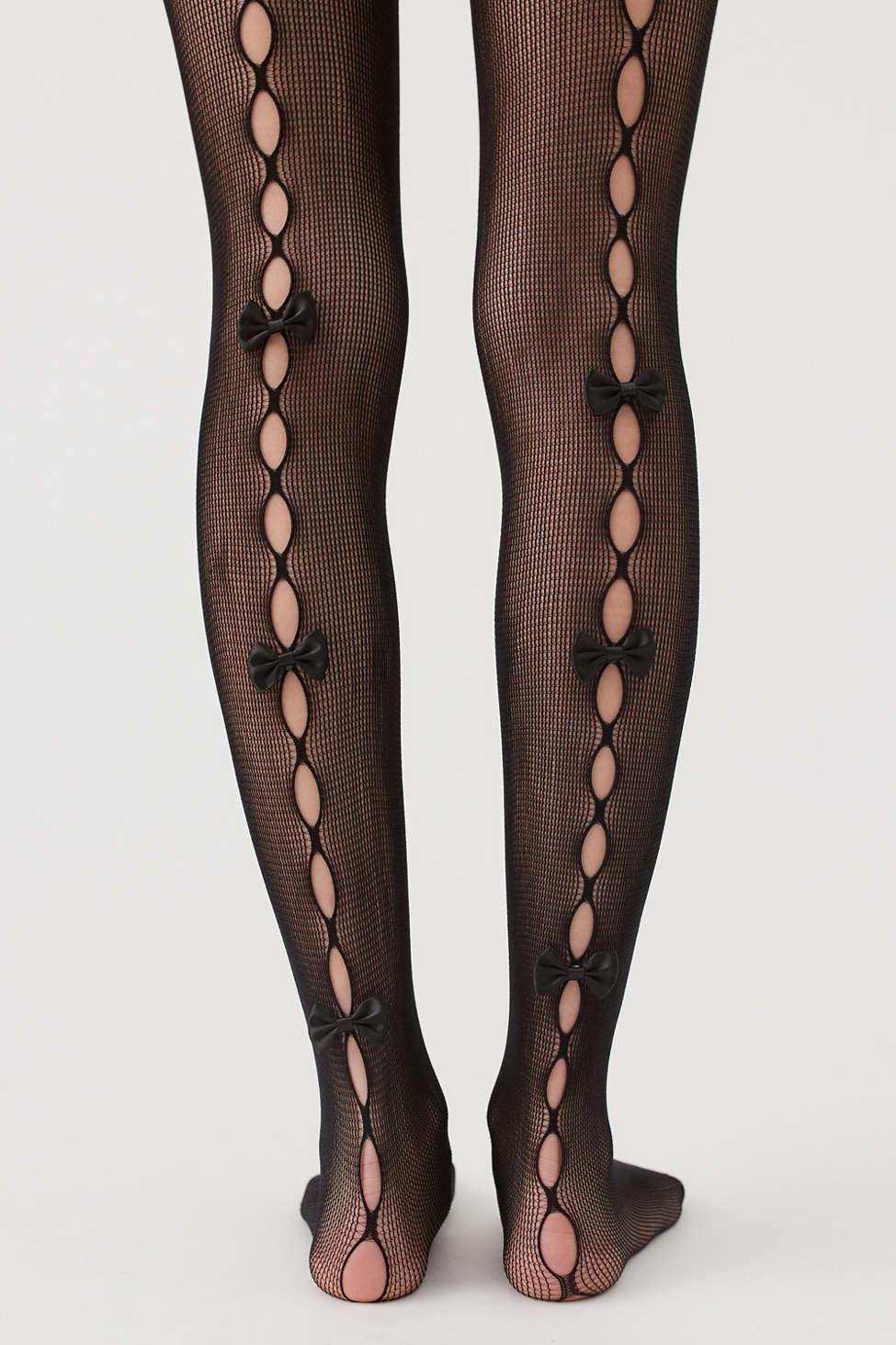Urban Outfitters Uo 3d Bow Tights In Pink