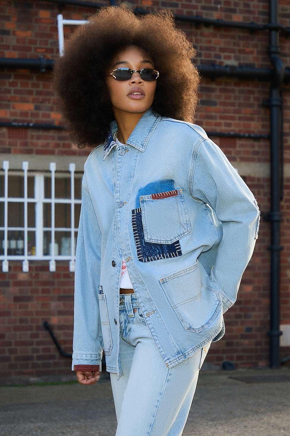 BDG Patchwork Denim Jacket in Blue Lyst UK