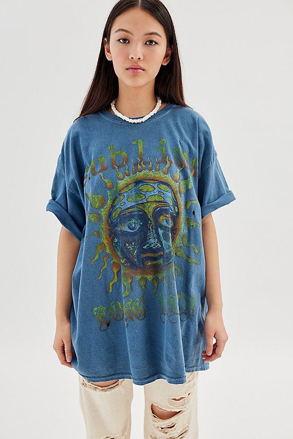 Blue oversized t shirt dress sale