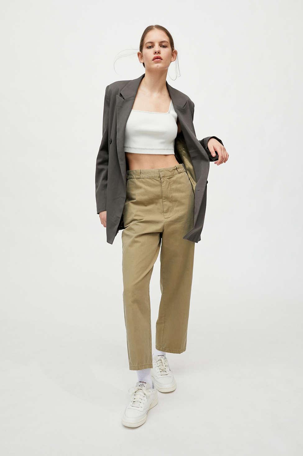 BDG Ella High-waisted Cotton Chino Pant in Green | Lyst