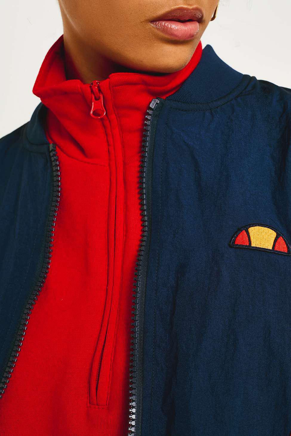 ellesse navy panel shell track pants