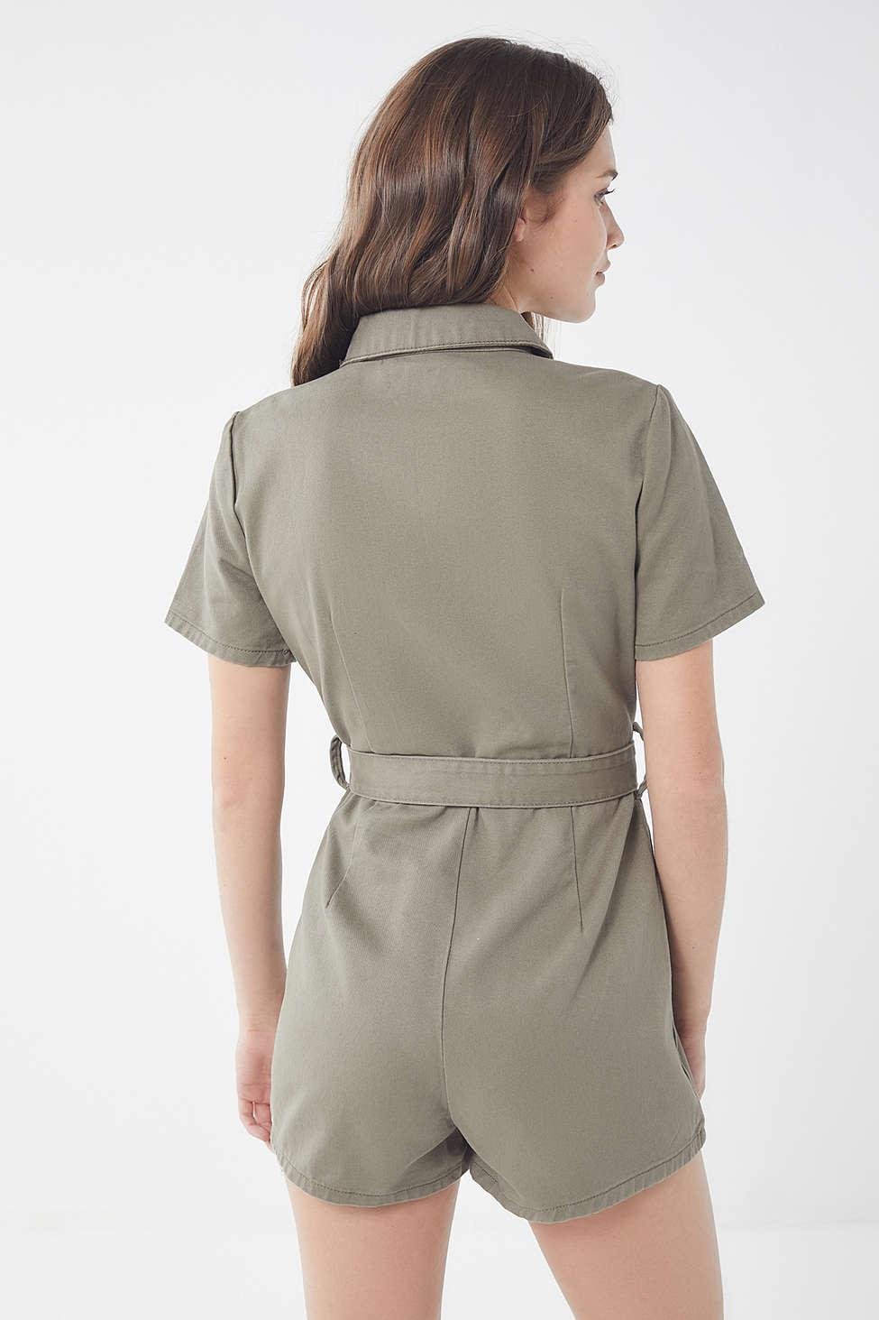 uo hello sunshine denim romper