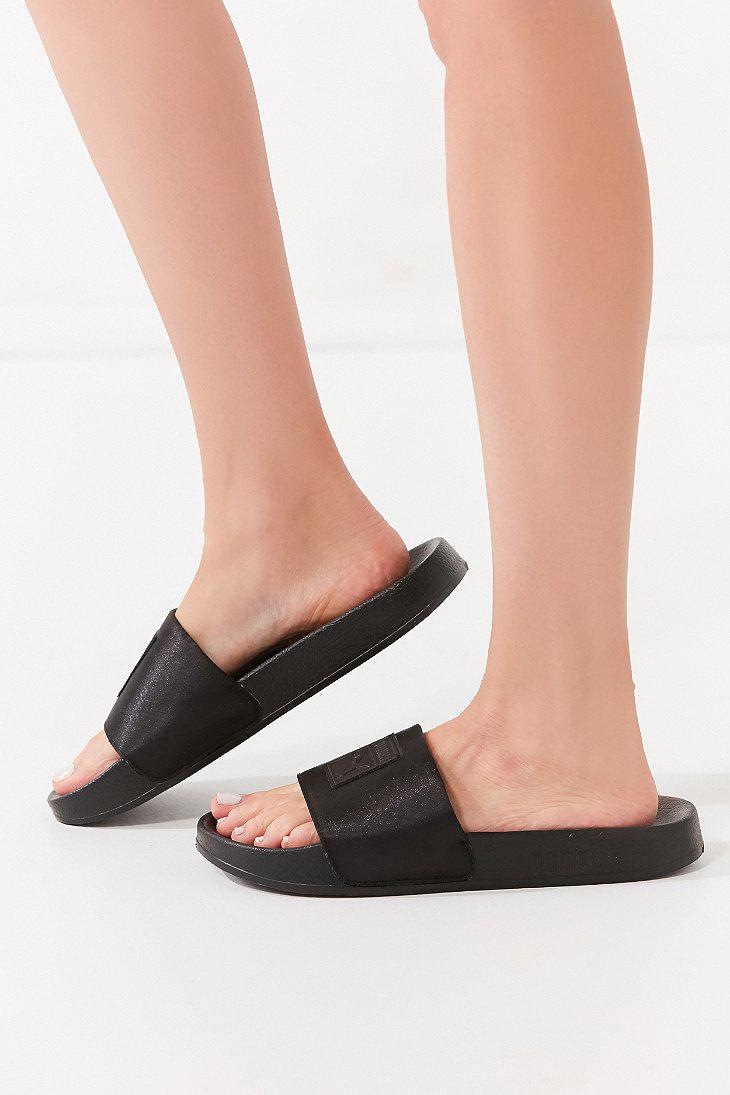 satin puma slides