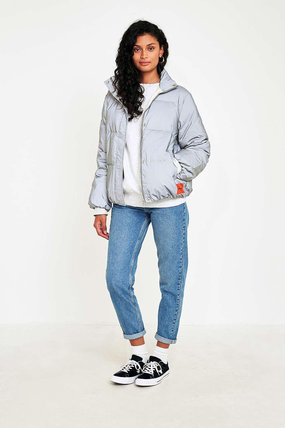 calvin klein reflective puffer jacket