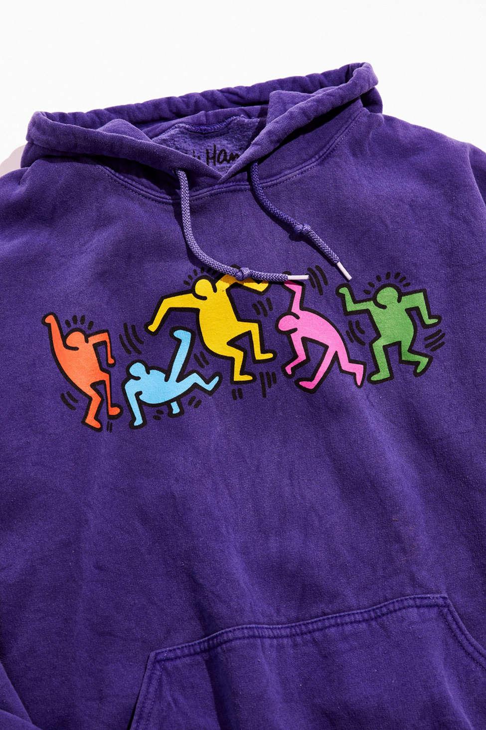 Urban Outfitters Keith Haring Cotton Hoodie Sweatshirt in Purple for Men |  Lyst