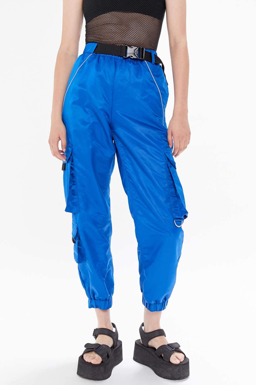 Urban Outfitters Synthetic Uo Katya Nylon Buckle Cargo Pant in Blue - Lyst