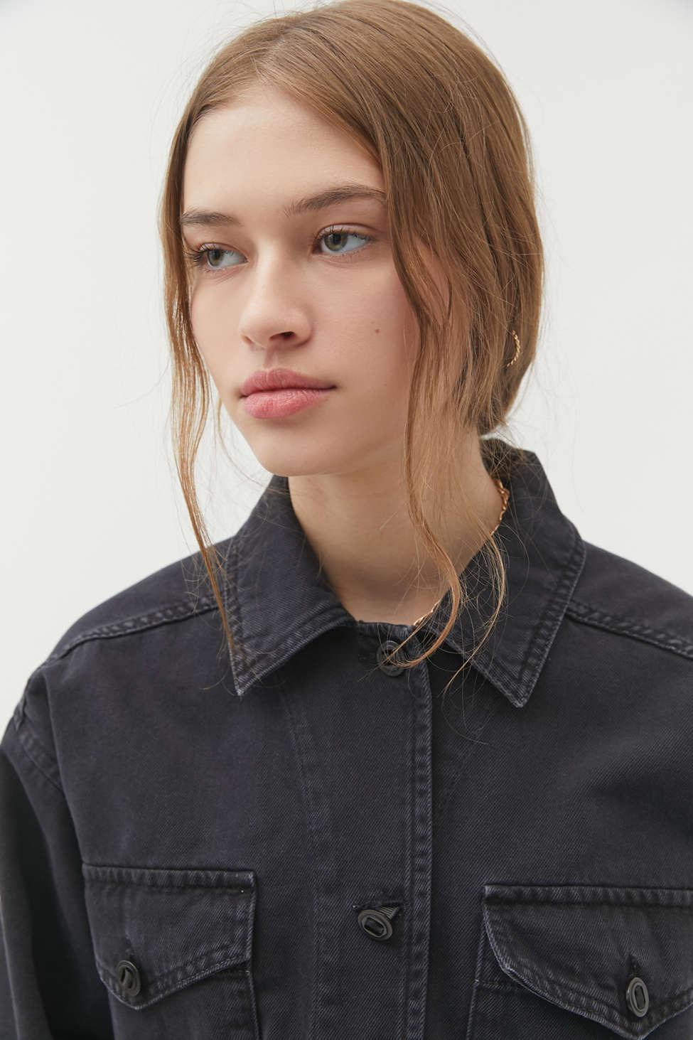BDG Black Denim Shirt Jacket | Lyst
