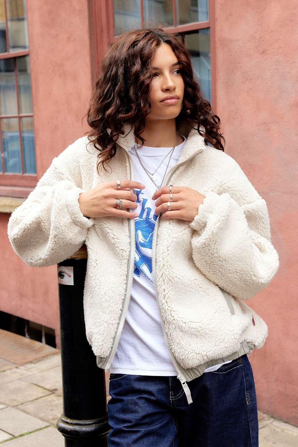 BDG Olive Fleece Jacket in Blue Lyst UK