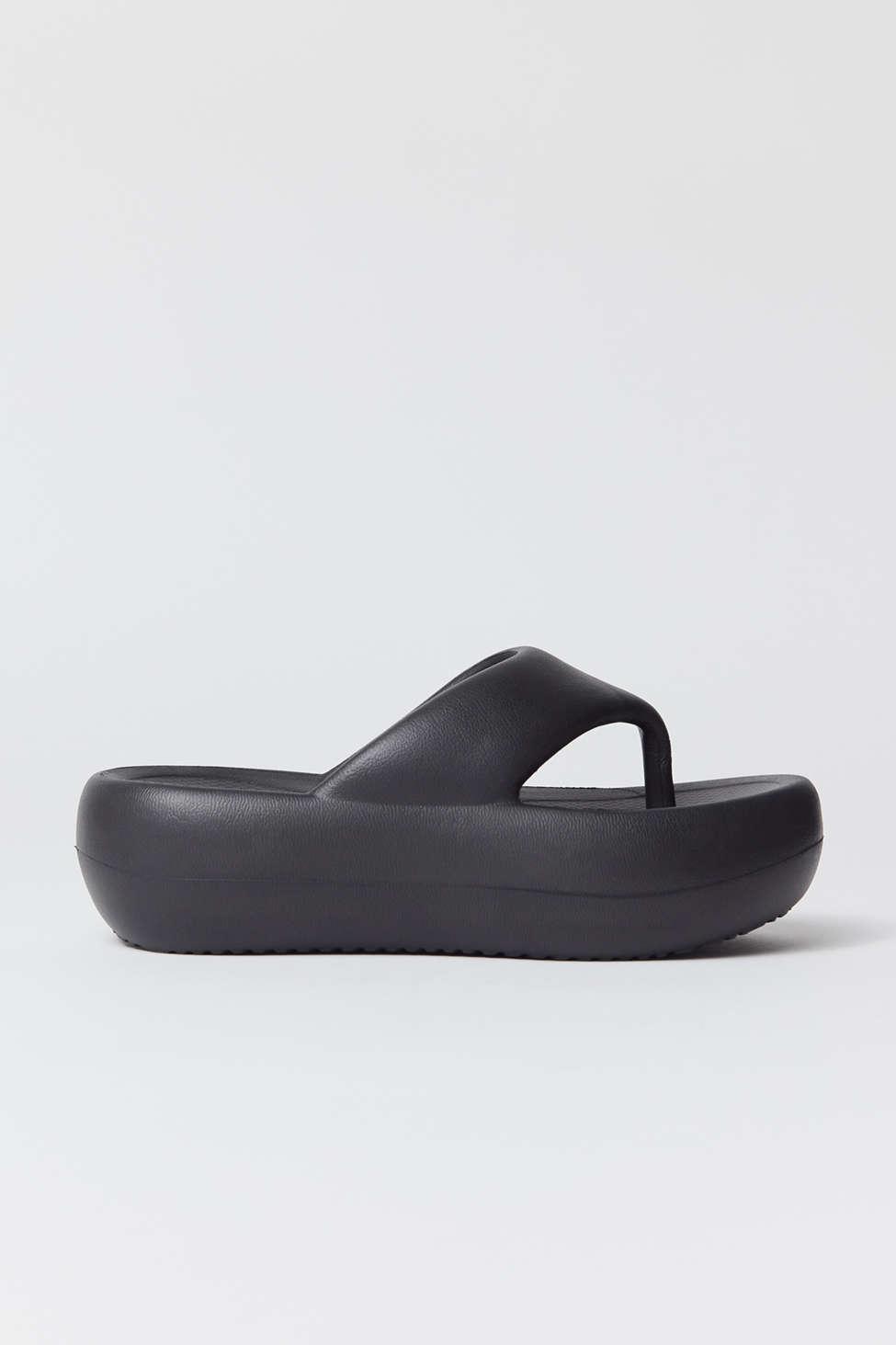 Jeffrey Campbell Chillaxin Platform Thong Sandal in Black Lyst