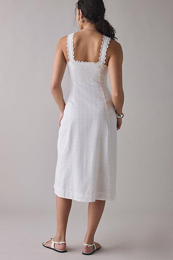 Kimchi Blue Mariana Eyelet Lace Button-Front Midi Dress in White | Lyst