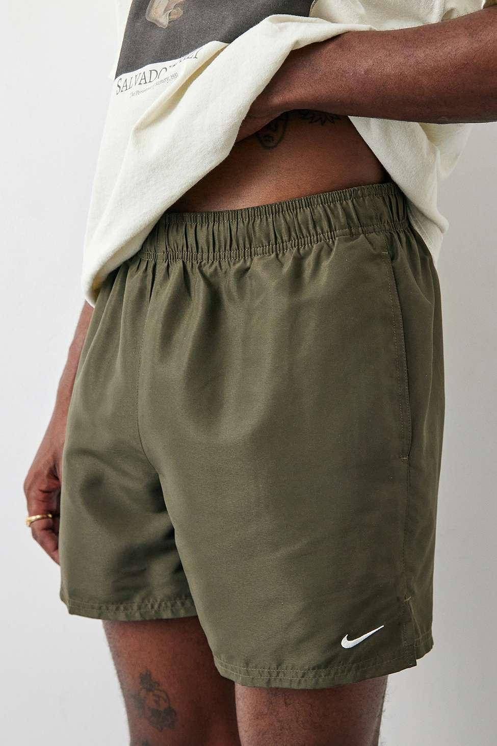 Nike Swimming 5inch Volley shorts in khaki