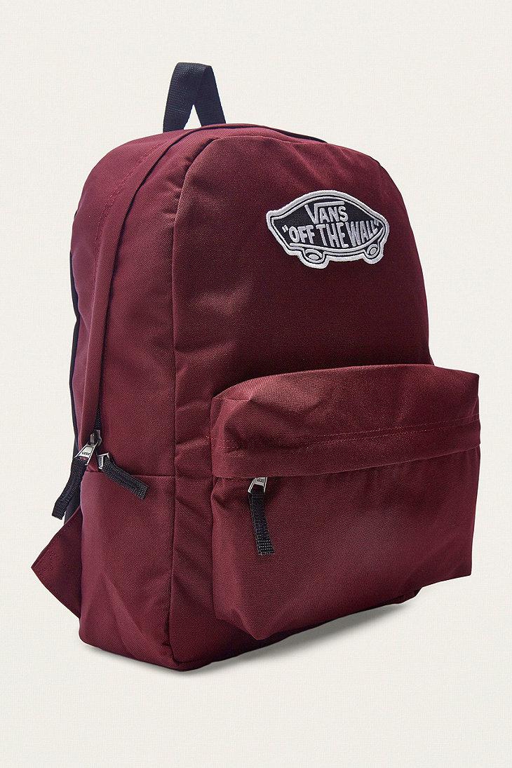 burgundy backpack vans