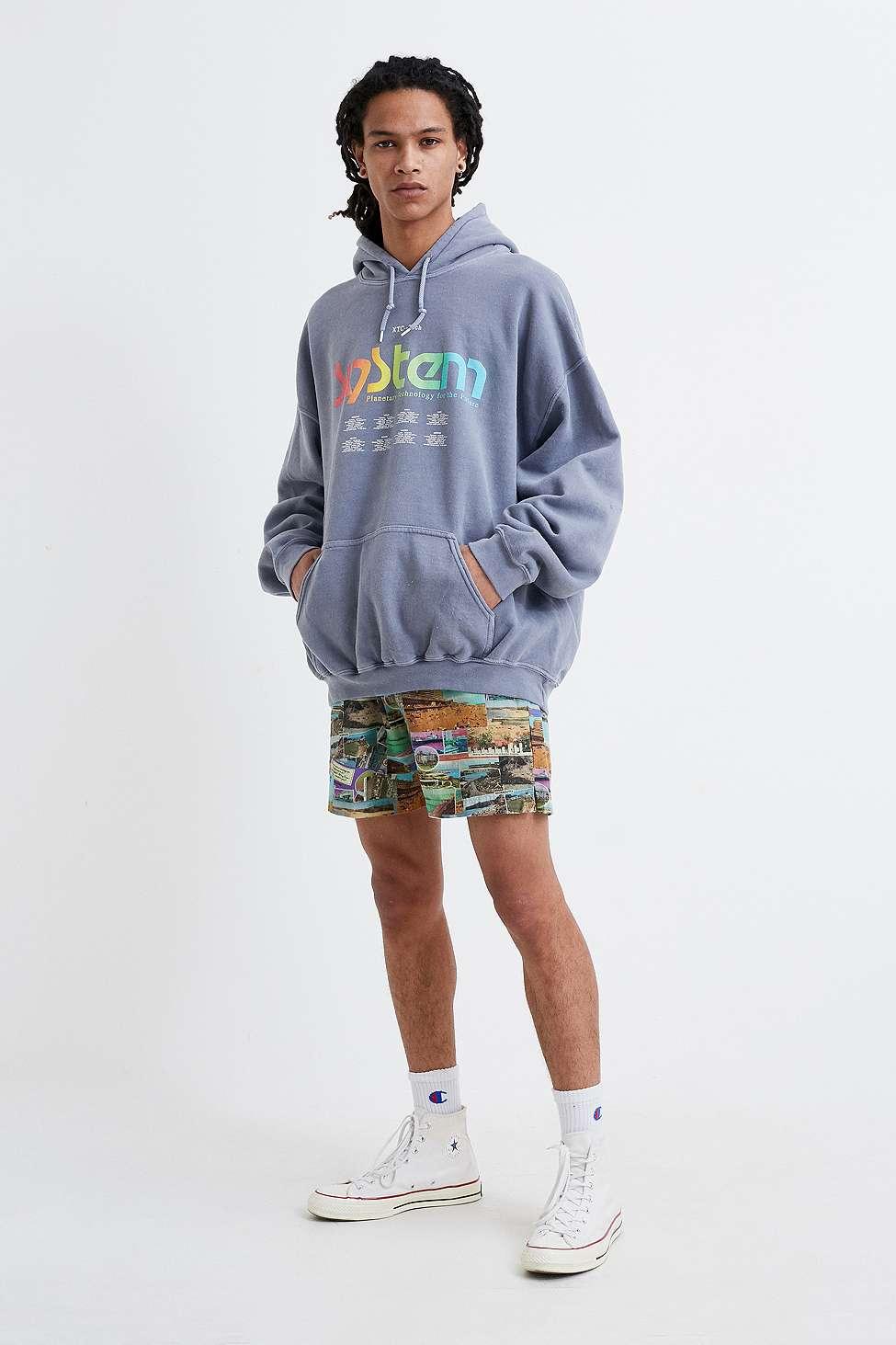 Urban Outfitters Uo Systems Grey Hoodie in Grey for Men | Lyst UK