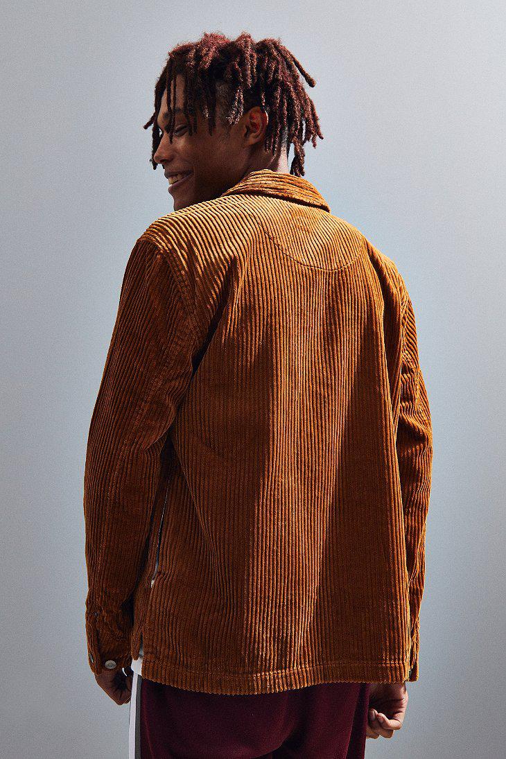 brown corduroy zip up jacket