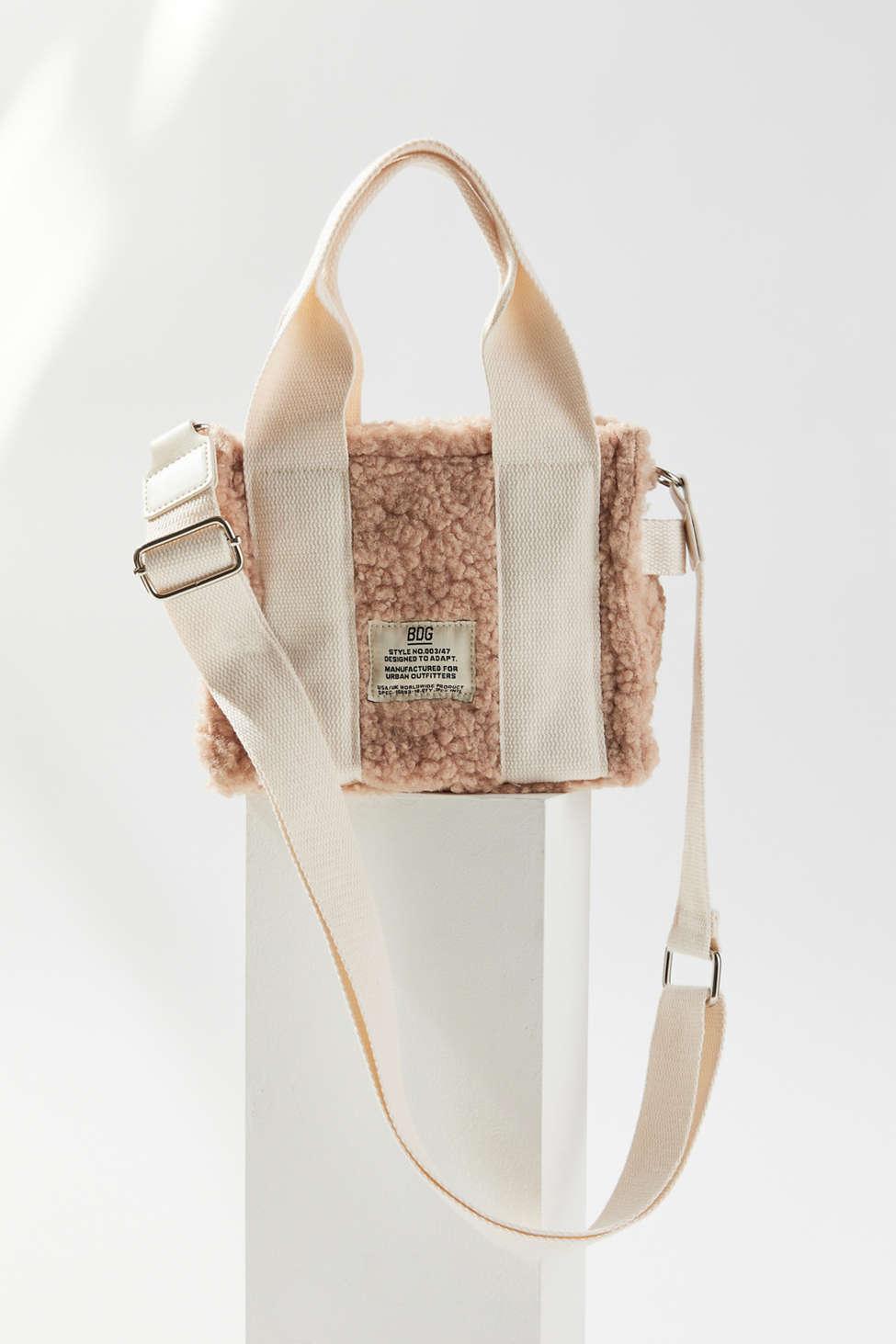 bdg serena sherpa mini tote bag