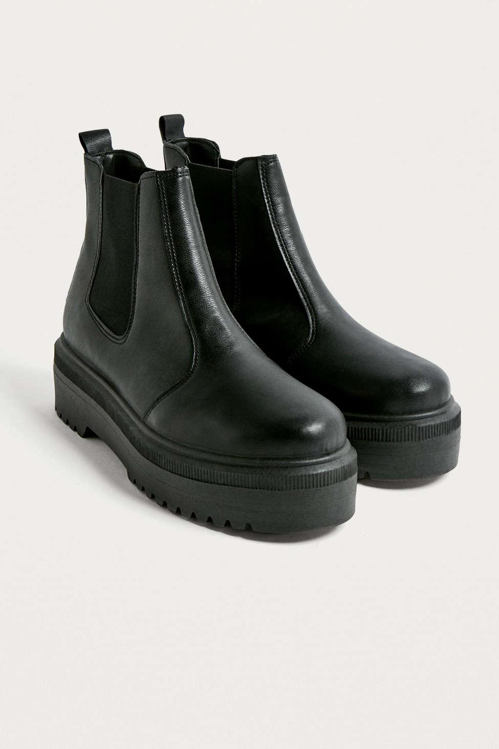 suede platform chelsea boots