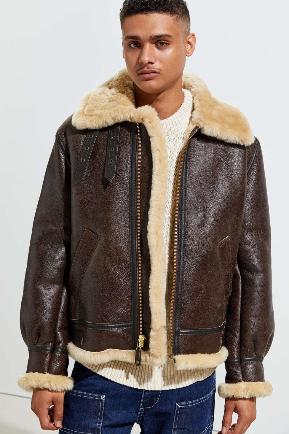 Shearling Bomber Leather Jacket | escapeauthority.com