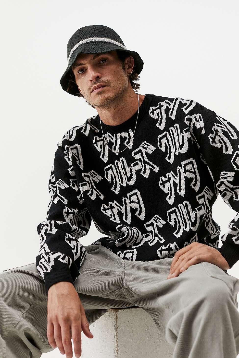 Santa Cruz Uo Exclusive Black Japanese Sweater for Men | Lyst UK