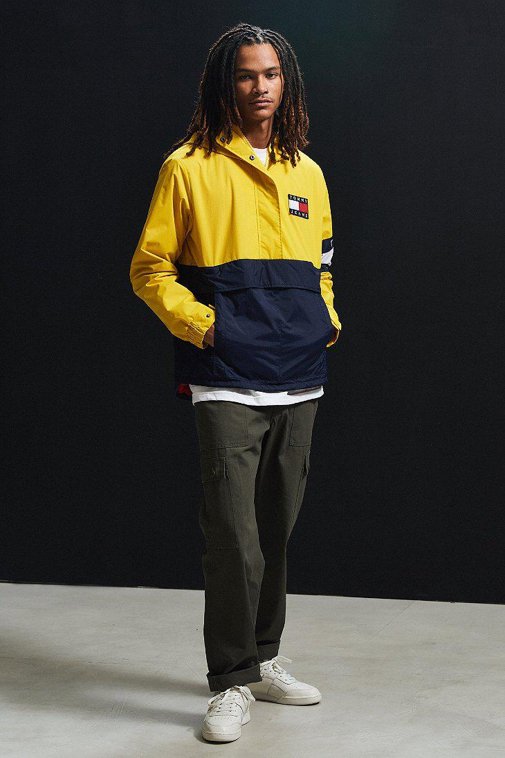 Tommy Hilfiger Colorblocked Windbreaker Jacket in Yellow for |