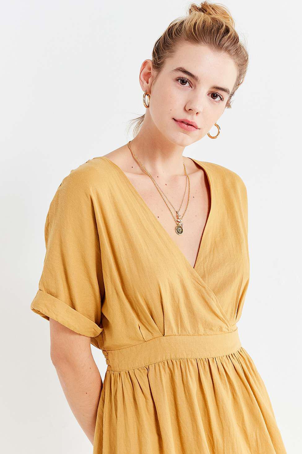 urban outfitters gold dress