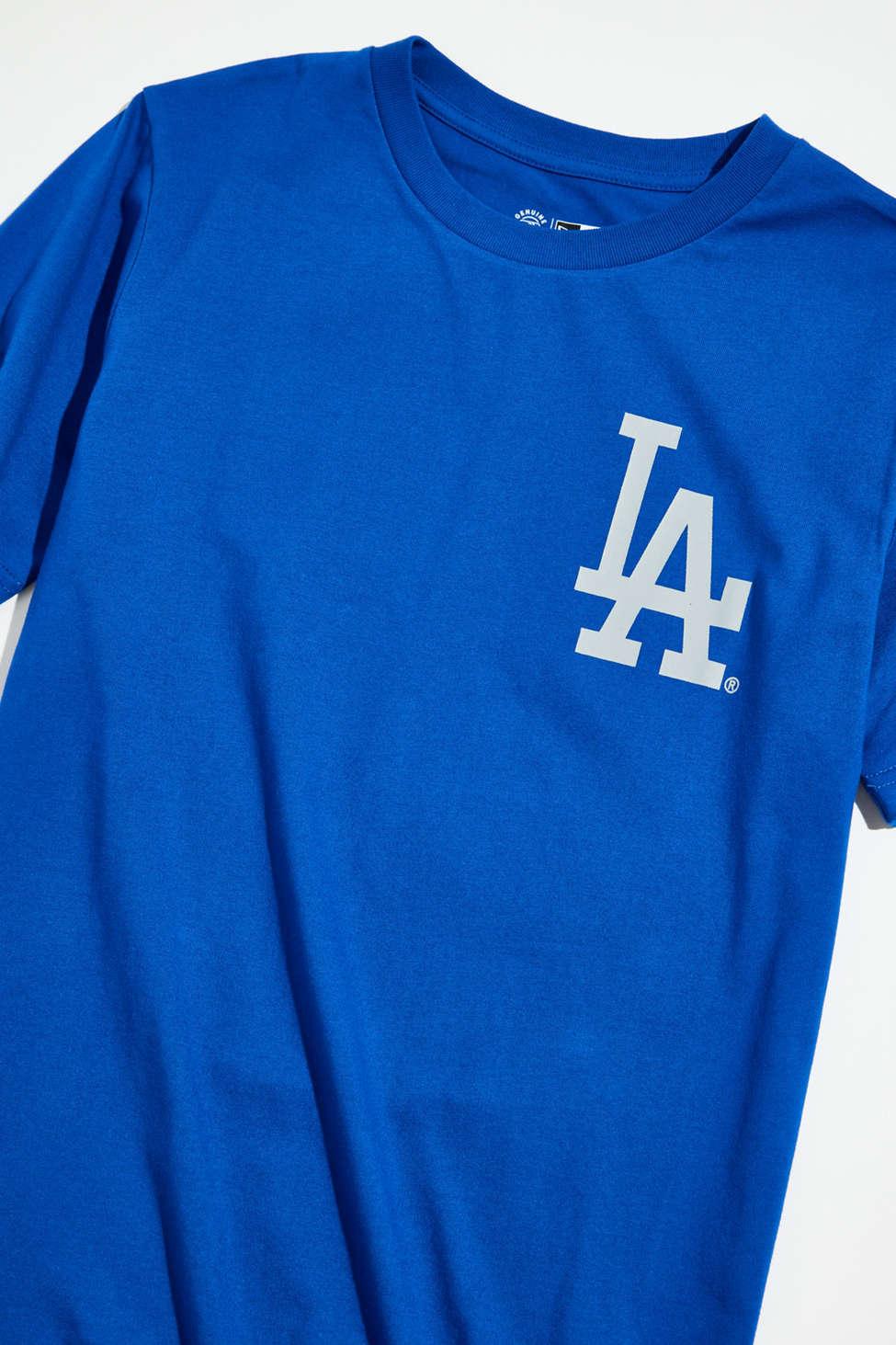 Men's New Era White Los Angeles Dodgers Team Split T-Shirt Size: Small