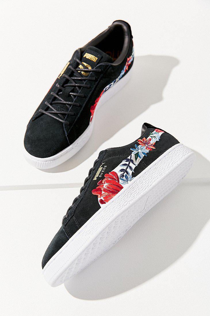 puma basket heart hyper embroidered